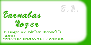 barnabas mozer business card