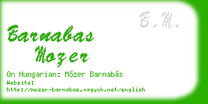 barnabas mozer business card